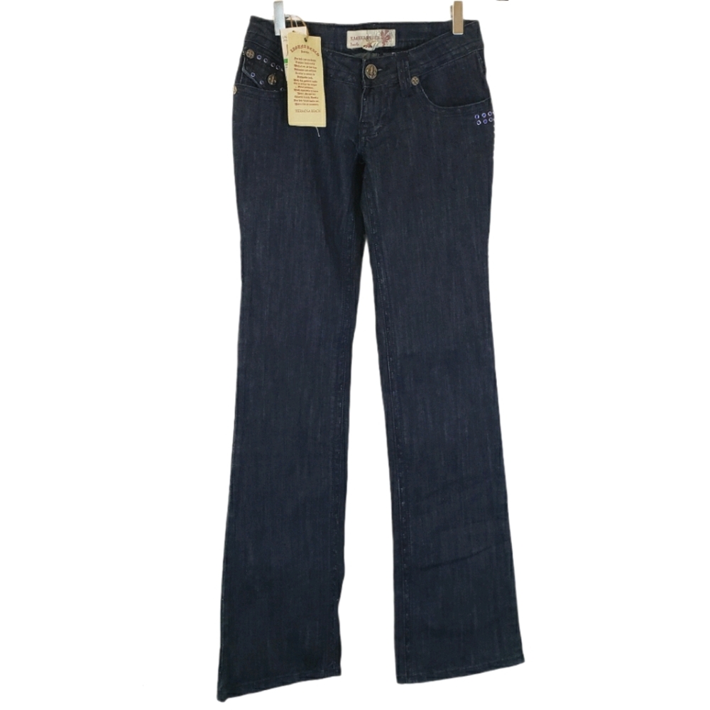 Laguna Beach Y2K Boot Cut Low Rise Studded Blue Jeans Size 27